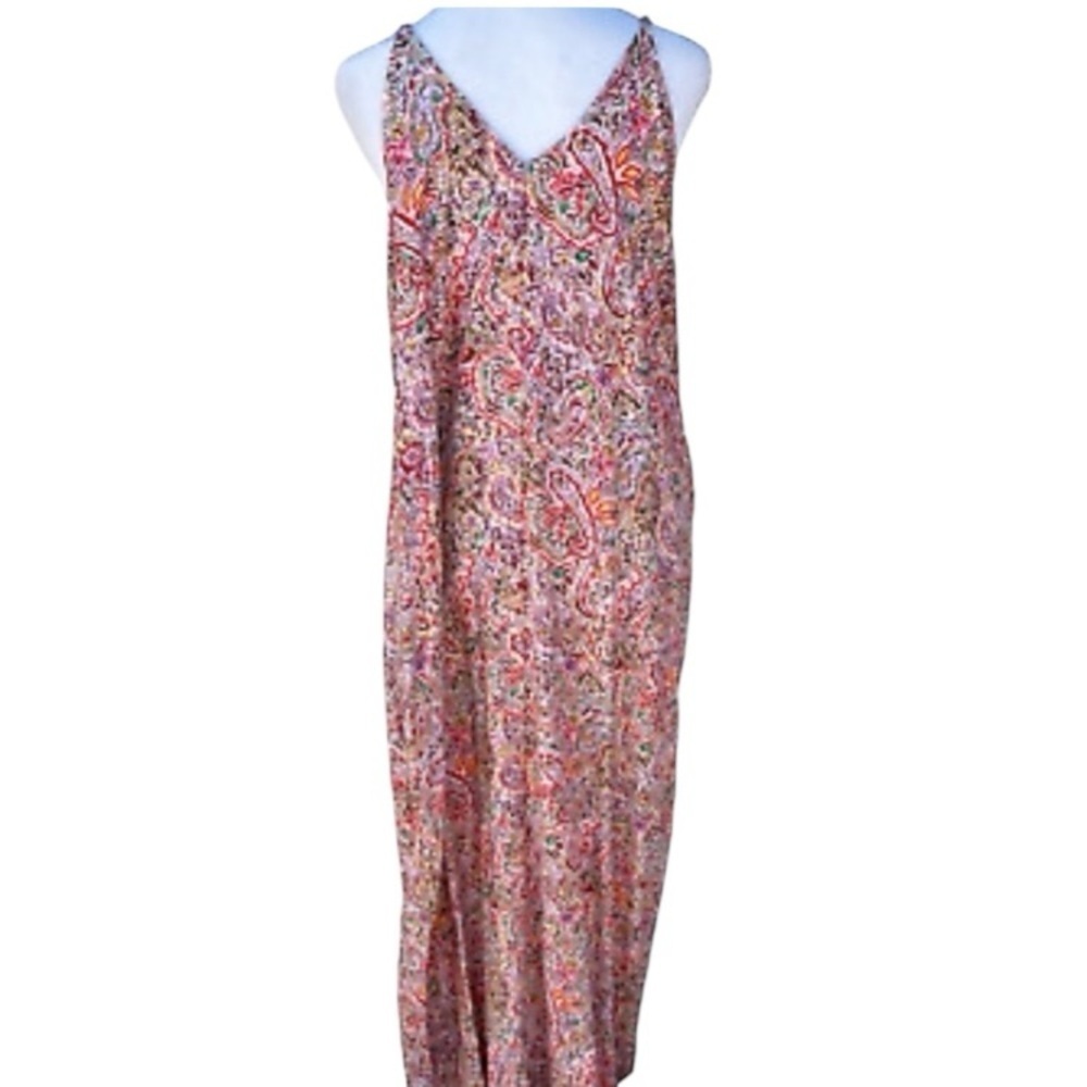 LoveStich  Women’s Mila Cocoon Print Maxi Sleeveless Flowing Pockets New  S/M
